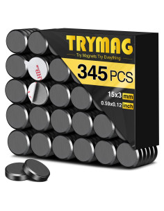 Imanes de Cerámica TRYMAG 15mm 345PCS Negro