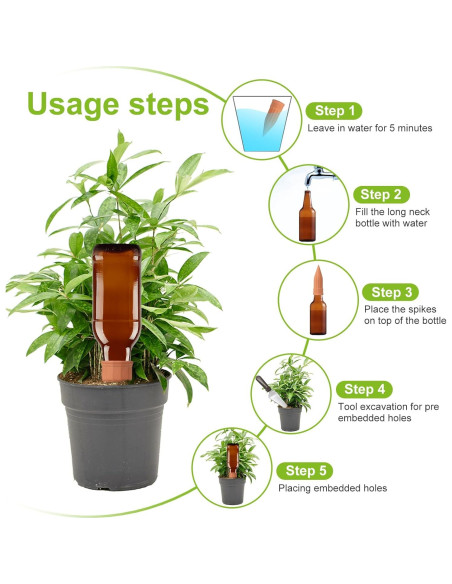 12 Picos de Riego Automático de Terracota TKSCUSR