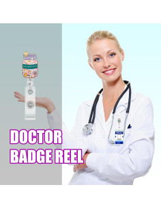 Reel de Insignia RWSEFK Gato Antidepresivos 60 cm Retráctil 2