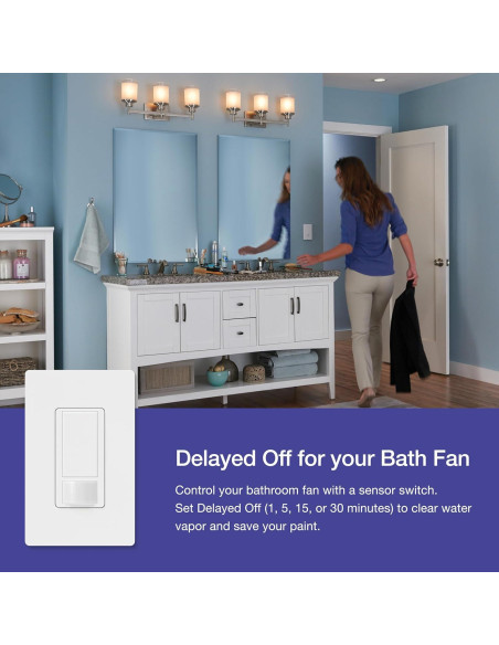 Interruptor de luz Lutron Maestro con sensor de movimiento