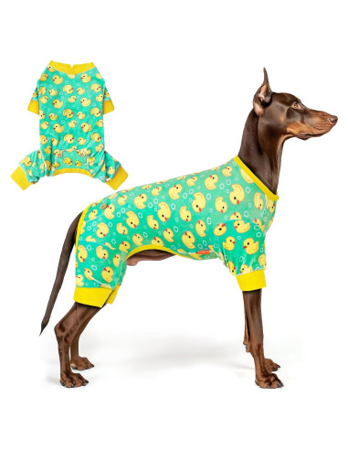 Pijamas para Perros KYEESE Terciopelo Amarillo 3X-Large