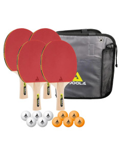 Set Familiar de Tenis de Mesa JOOLA - 4 Palas y 10 Pelotas