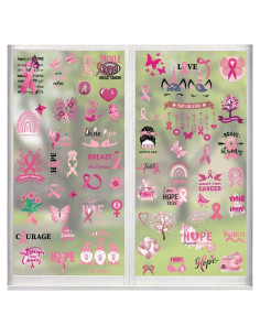 Hying 9PCS Ventosas Rosa Conciencia Cáncer de Mama Decoración