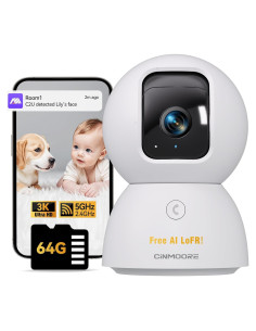 Cámara de Seguridad Interior CINMOORE CM-C2U 3K UHD WiFi 6