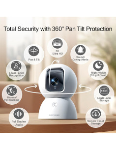 Cámara de Seguridad Interior CINMOORE CM-C2U 3K UHD WiFi 6 2