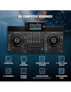 Controlador DJ Denon SC LIVE 4 con altavoces y Wi-Fi 2