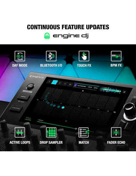 Controlador DJ Denon SC LIVE 4 con altavoces y Wi-Fi
