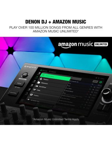 Controlador DJ Denon SC LIVE 4 con altavoces y Wi-Fi