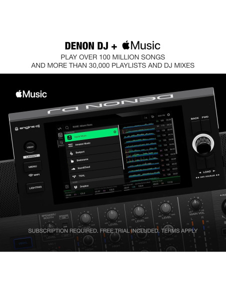 Controlador DJ Denon SC LIVE 4 con altavoces y Wi-Fi
