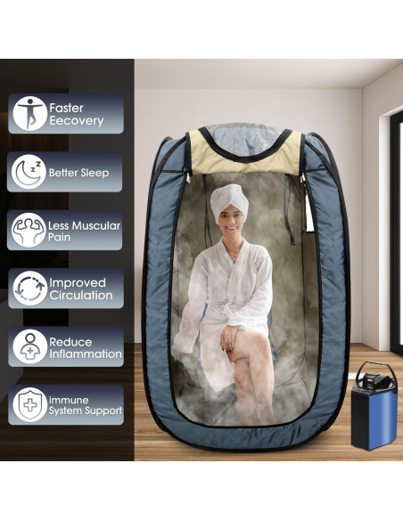 Sauna de Vapor Portátil Sauna Sunakie 3L 9 Niveles Azul