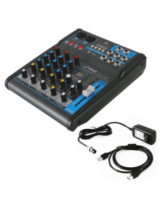 Consola de Mezcla Pyle PMXU43BT 4 Canales Bluetooth USB