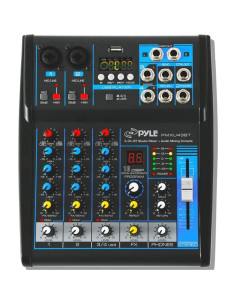 Consola de Mezcla Pyle PMXU43BT 4 Canales Bluetooth USB 2