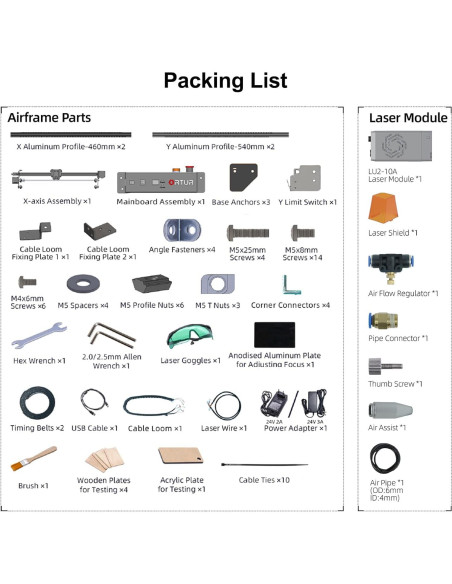 Ortur Laser Master 2 Pro S2 10000mW Grabador Láser Eficiente