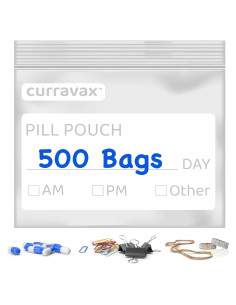 Paquete de 500 bolsas para pastillas Curravax 7,62x6,99cm