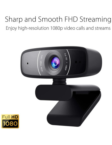 Cámara Web ASUS C3 1080p HD USB - Micrófono Direccional