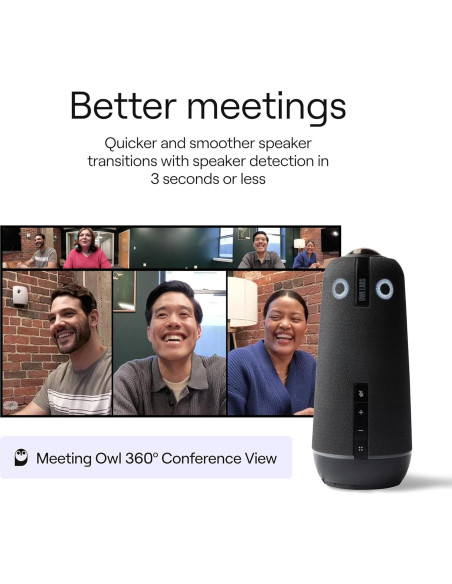 Cámara de Conferencia 360 Meeting Owl 4+ 4K con Micrófono y Altavoz