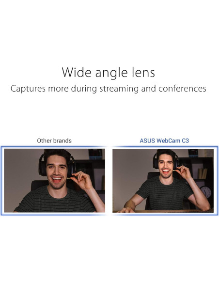 Cámara Web ASUS C3 1080p HD USB - Micrófono Direccional Cámara Web ASUS C3 1080p HD USB - Micrófono Direccional