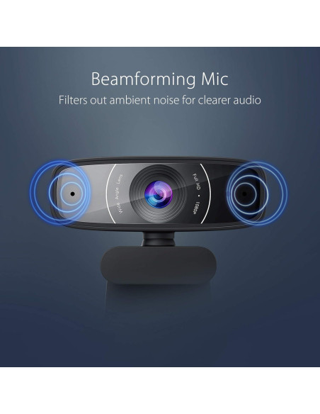 Cámara Web ASUS C3 1080p HD USB - Micrófono Direccional Cámara Web ASUS C3 1080p HD USB - Micrófono Direccional