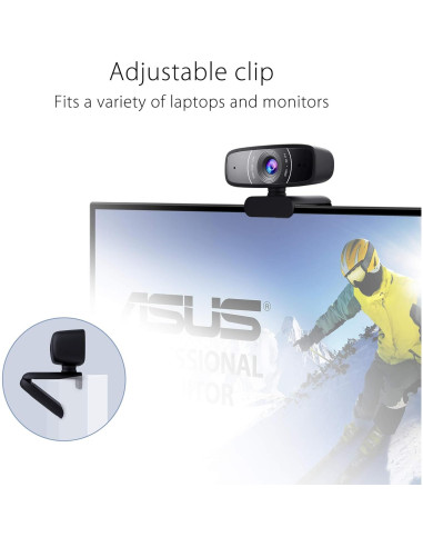 Cámara Web ASUS C3 1080p HD USB - Micrófono Direccional