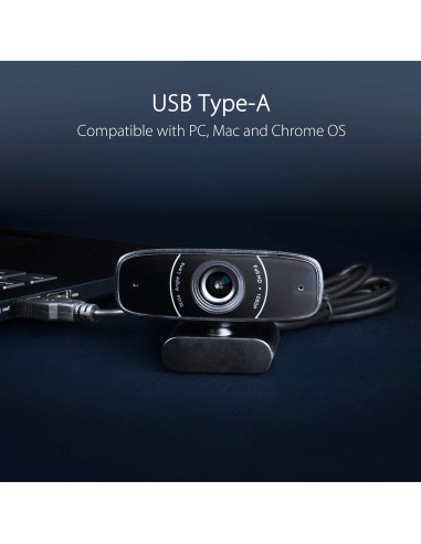 Cámara Web ASUS C3 1080p HD USB - Micrófono Direccional