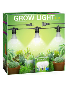 Luz de Crecimiento Colgante Briignite 3 Bombillas 33W 8000 Lúmenes