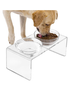 Cuencos Elevados para Perros y Gatos Feoyoho 18cm Doble 2