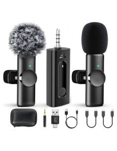 Micrófono Lavalier Inalámbrico Doble CHRIMEFLAME K2
