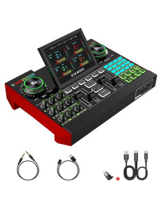 Mezclador de Audio Tenlamp G10 con Tarjeta de Sonido 48V