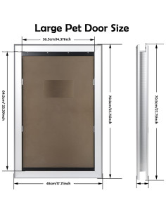 Puerta para Perros Extra Grande Janek P20 Aluminio 99,79 kg 2