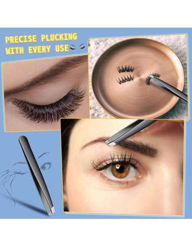 Juego de 24 Pinzas de Precisión Mudder de Acero Inoxidable