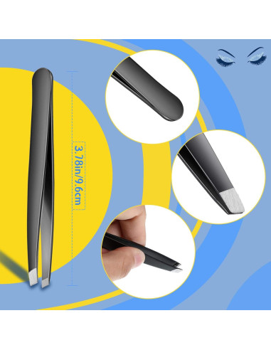 Juego de 24 Pinzas de Precisión Mudder de Acero Inoxidable