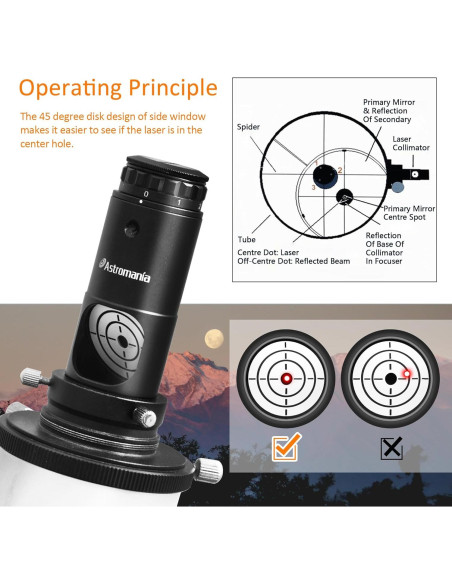Alineador láser Astromania 1.25" para telescopios newtonianos
