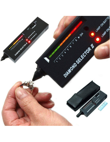 Lápiz Probador de Diamantes Hqdz + Lupa 30X 60X Portátil