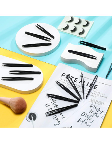 Juego de 24 Pinzas de Precisión Mudder de Acero Inoxidable