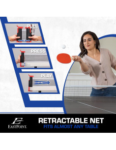 Conjunto de Tenis de Mesa EastPoint Sports - Red Retráctil 2