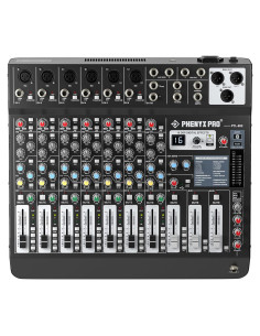 Mezclador de Audio 8 Canales Phenyx Pro PTL-800 con Bluetooth
