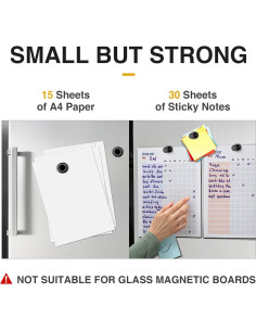 Imanes de Pizarra MIKEDE 60 Piezas Neodimio Negros 2