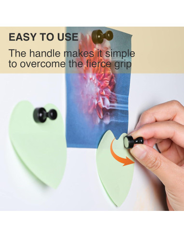 Imanes de Pizarra MIKEDE 60 Piezas Neodimio Negros