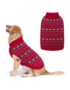 Suéter para Perros BINGPET - Invierno Rojo Talla Grande