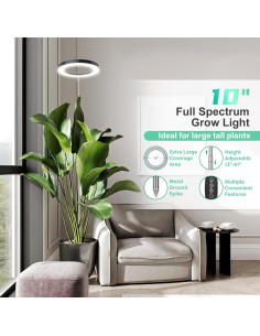 Luz de Cultivo LORDEM 10" LED Espectro Completo 160 LEDs 2