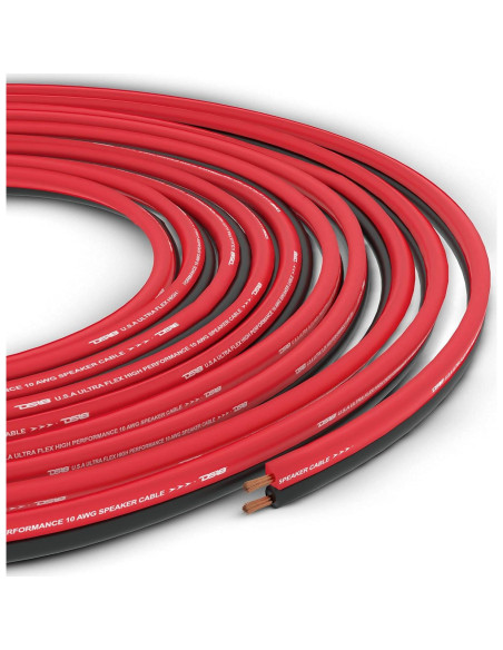 Cable de Altavoz DS18 SW-10GA 10 AWG 100 m Rojo y Negro