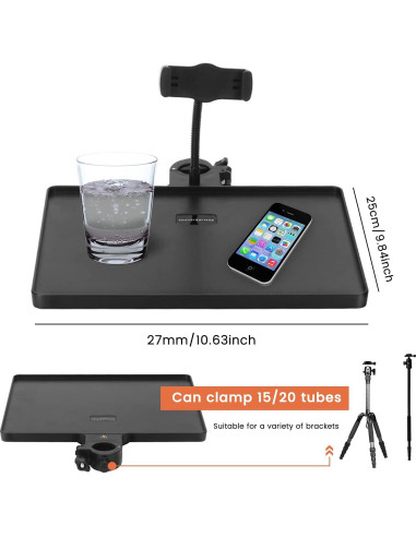 Soporte para Teléfono Móvil JS-1786-9679 Negro Ajustable