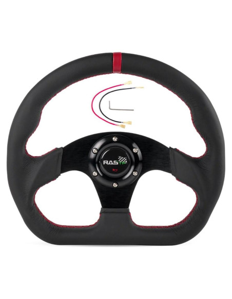 Volante de Carreras RASTP RS-Voleante Genuino 32 cm Cuero