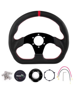 Volante de Carreras RASTP RS-Voleante Genuino 32 cm Cuero 2