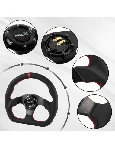 Volante de Carreras RASTP RS-Voleante Genuino 32 cm Cuero