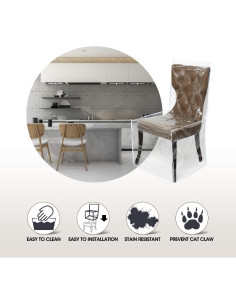 Funda de Silla Zipcase 4 Pcs PVC Impermeable 50,8x55,88 cm 2