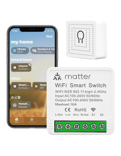 Interruptor Inteligente WiFi QIACHIP 16A Mini Matter