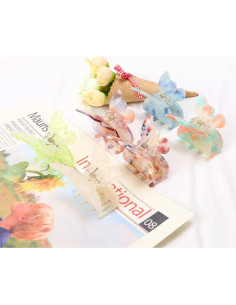 Garras de cabello mariposa NAISIER 6 Pcs caparazón tortuga 2