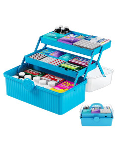 Caja de Almacenamiento Yieach 33.78x22.61cm Multifuncional Azul