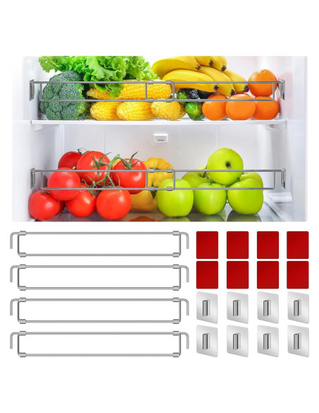 Barras de Refrigerador RV Adevar, Paquete de 4 Ajustables 31-56.5 cm